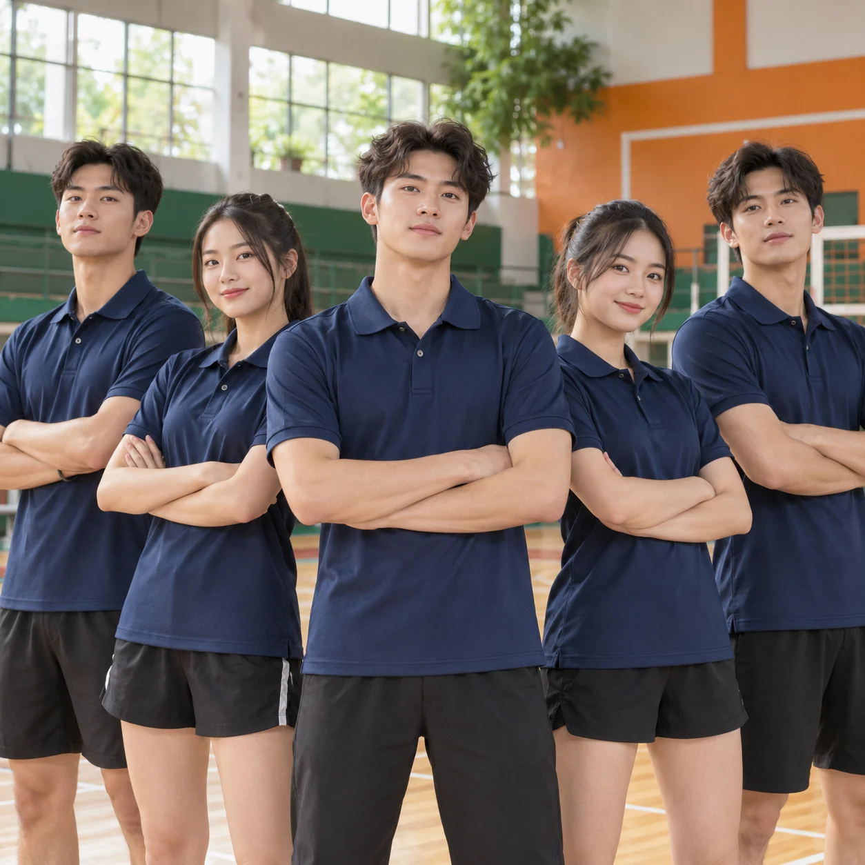 Áo câu lạc bộ thể thao thun cá sấu xanh navy