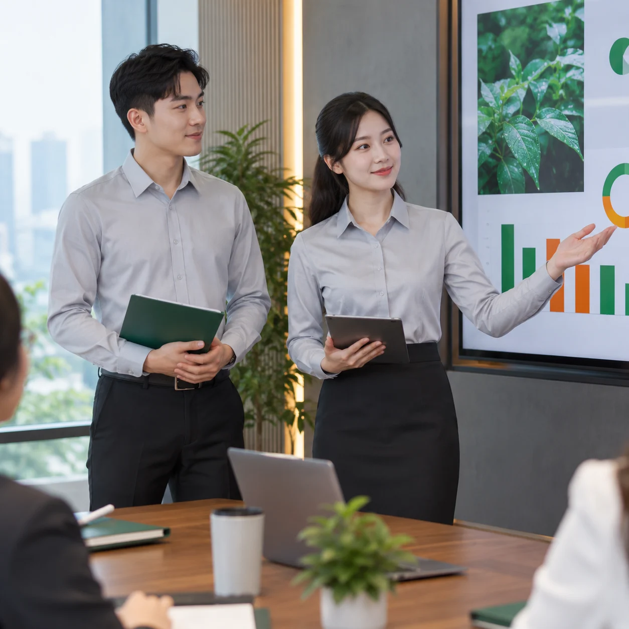 Sơ mi đồng phục nam nữ màu ghi sáng cổ cổ điển