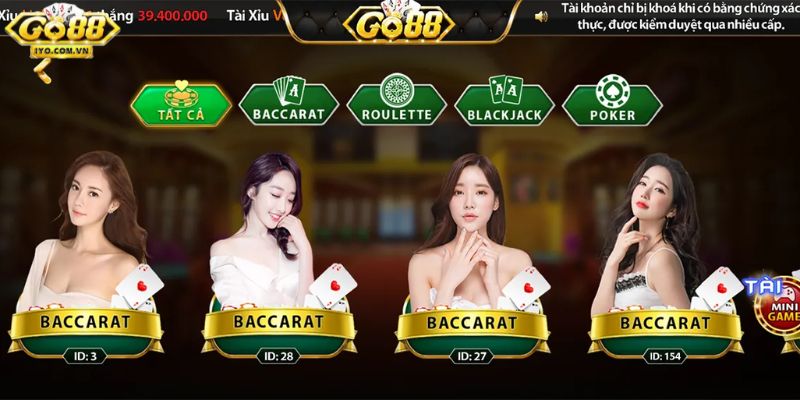 Các trò chơi cực hot tại Go88 live mà bạn không nên bỏ lỡ