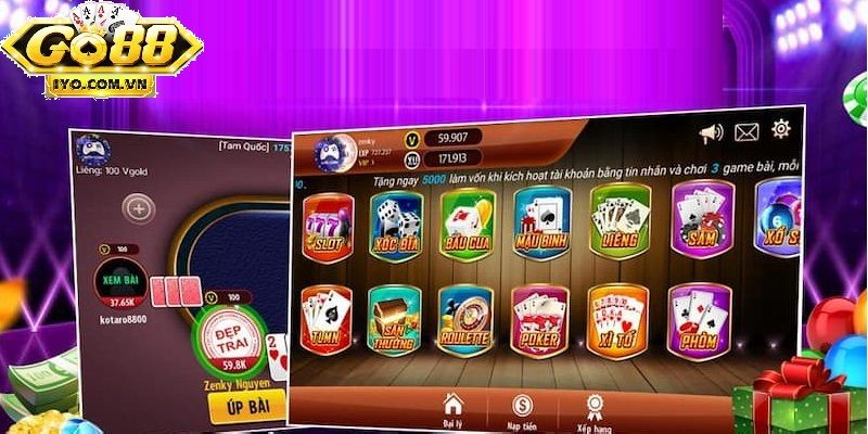 Game bài đỉnh cao tại go88 mang lại nhiều sự lựa chọn cho người chơi