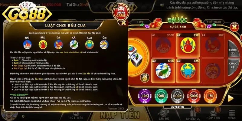 Những lưu ý khi chơi game bầu cua tại Go88?