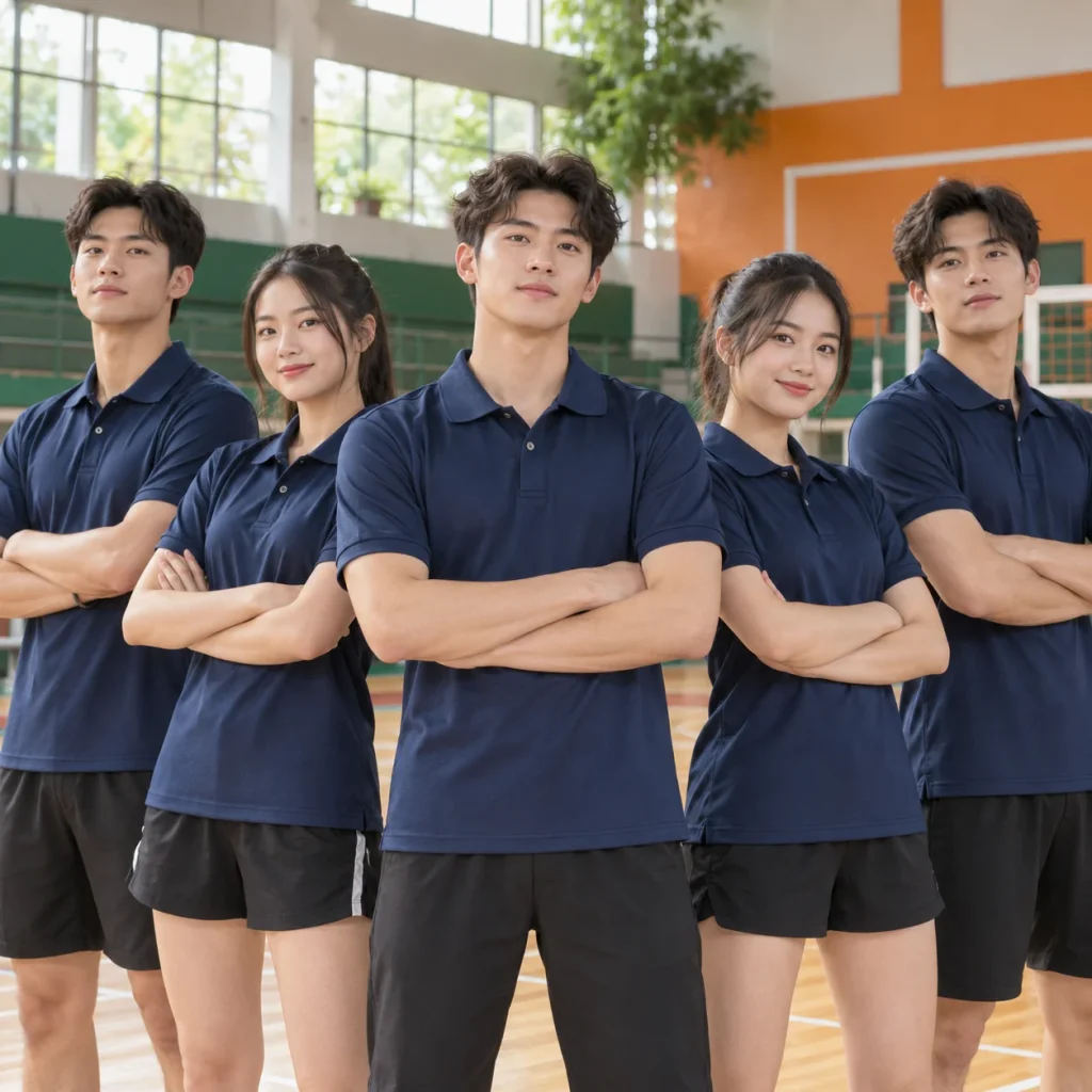 Áo câu lạc bộ thể thao thun cá sấu xanh navy