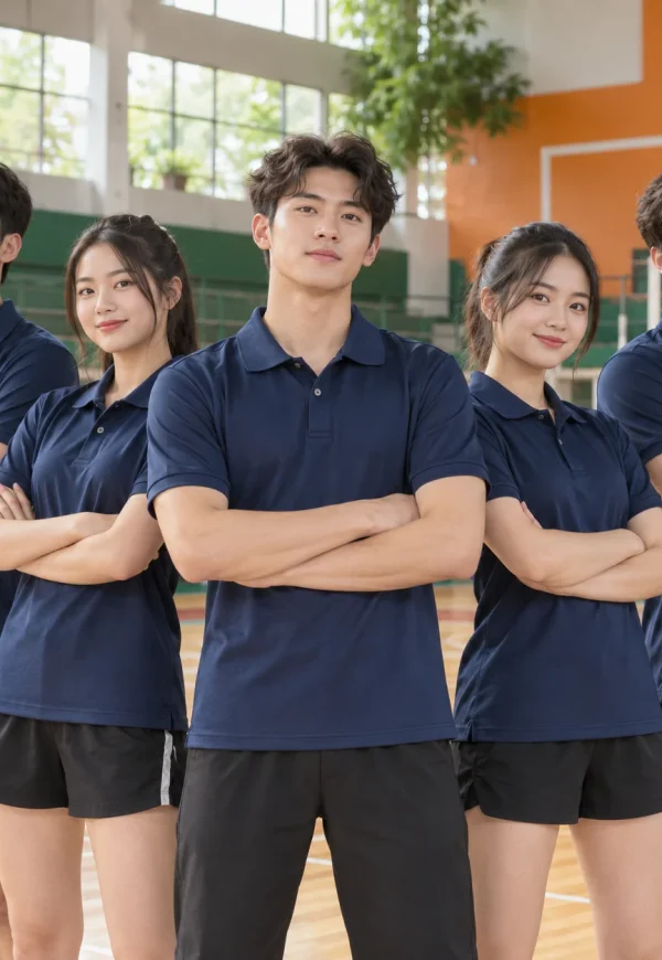 Áo câu lạc bộ thể thao thun cá sấu xanh navy