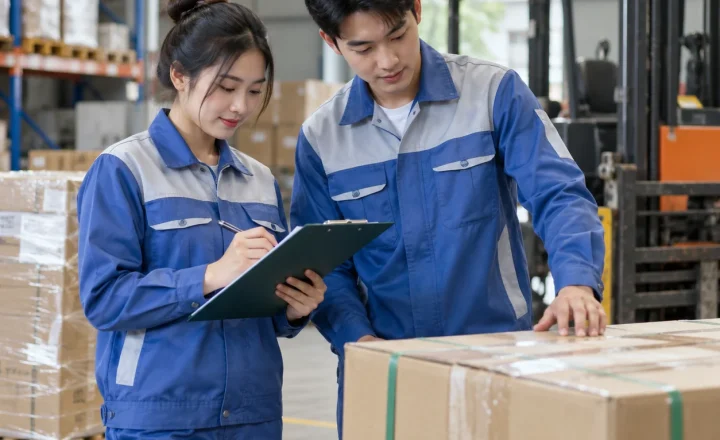 Bộ công nhân kaki xanh dương phối xám sáng