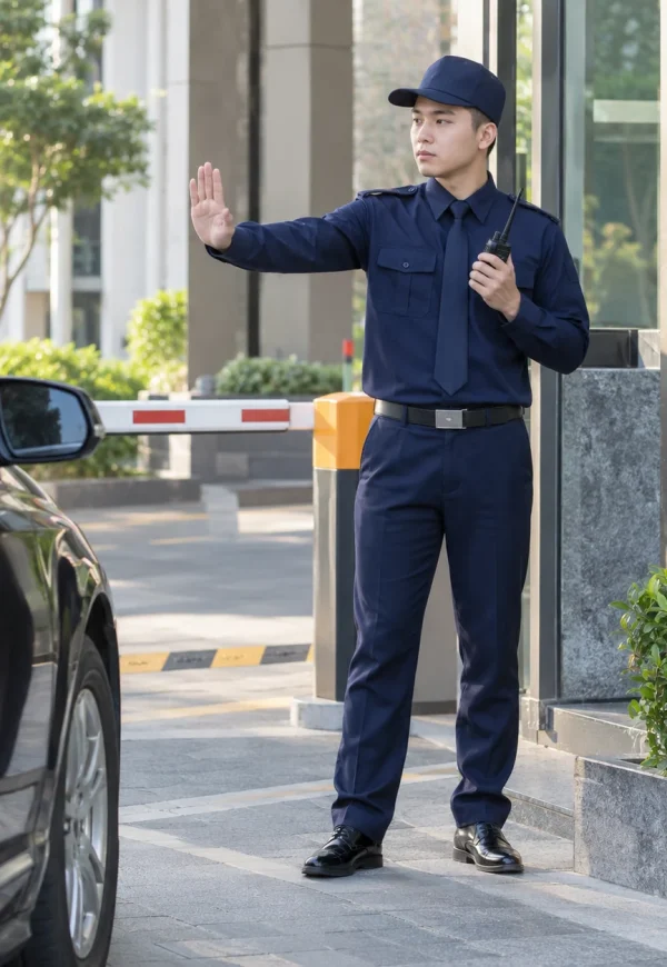 Đồng phục bảo vệ xanh navy áo dài tay